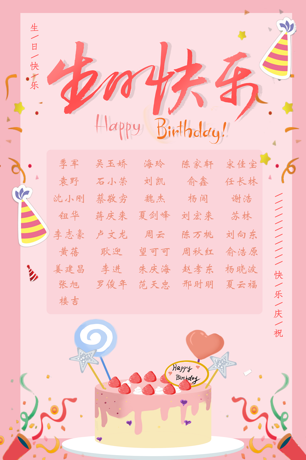 【生日祝?！抗ё?月生日的員工生日快樂！