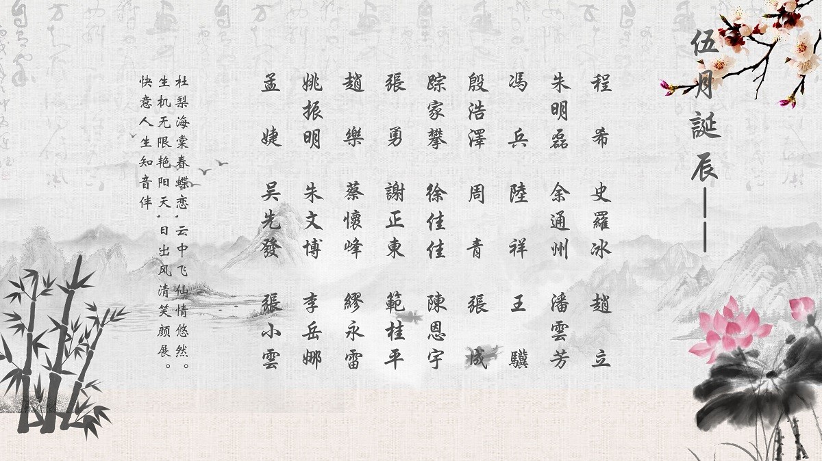 【生日祝?！抗ё?5月生日的員工生日快樂(lè)！